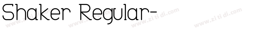 Shaker Regular字体转换